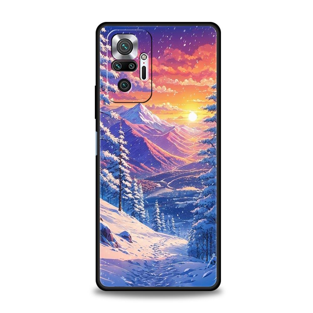 Landscape Winter Light Snow Phone Case For Xiaomi Redmi Note 14 13 12 Pro Plus 5G 9S 9 10 11 4G 14C 13C 12C 10C 9C 9A Soft Cover