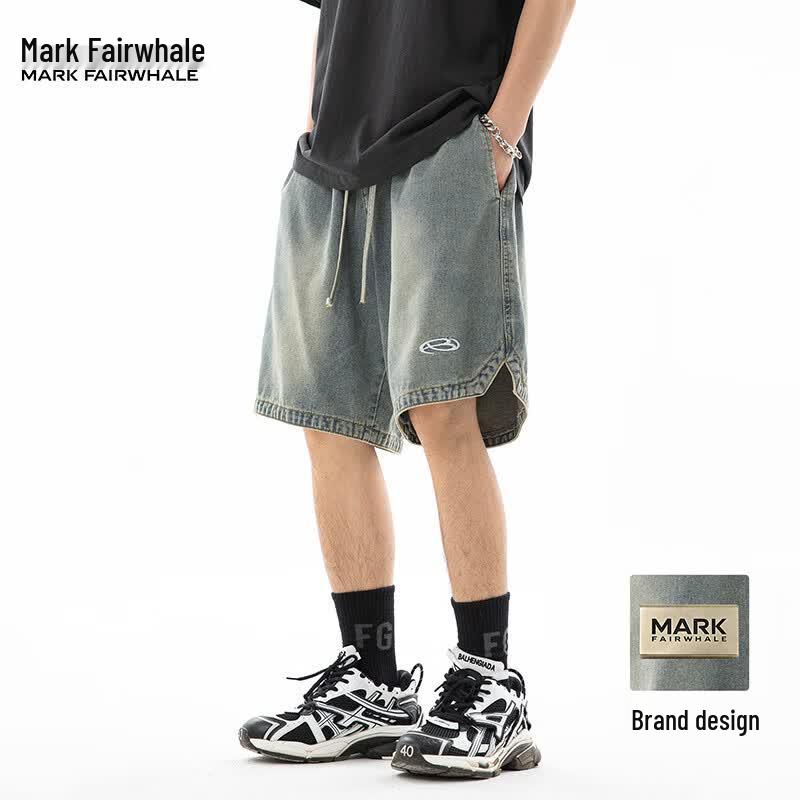 Mark Fairwhale Men s American Retro Straight Leg Denim Shorts M