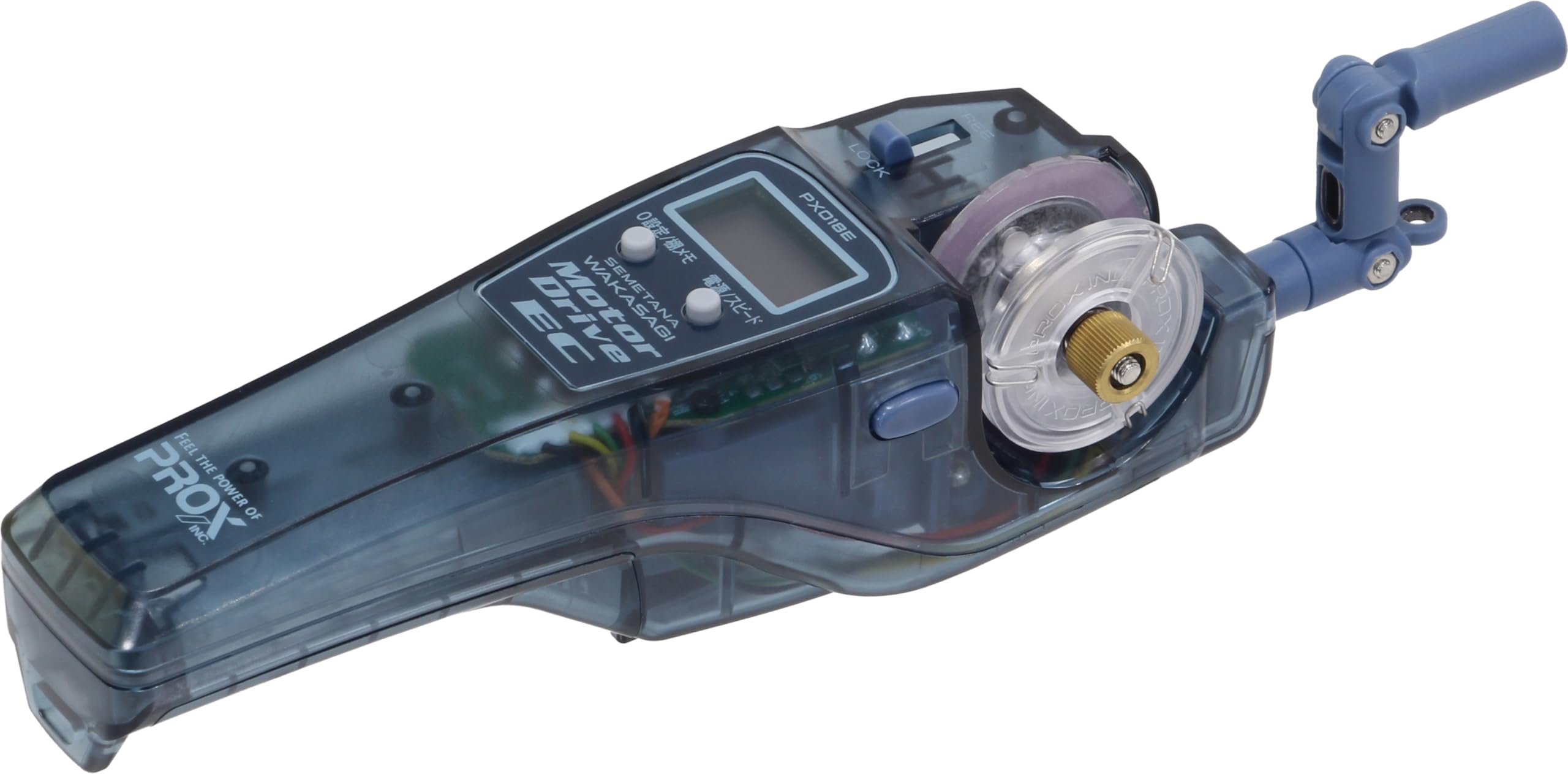 

PROX PX018ENB Wakasagi Моторный привод EC Ледяной Ночной Синий Электрическая катушка для вакасаги с цифровым счетчиком 2 АА продано (Требуются батарейки, приобретаются отдельно)