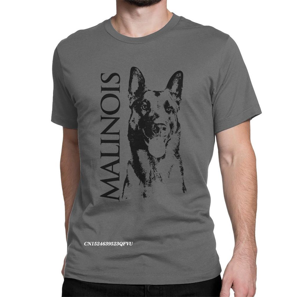 Malinois Köpek Belçika Çoban Köpeği Mechelaar Bol Tişört Erkek Pamuk Yenilik Tişört EMO Tişörtler Grafik Alternatif Giyim
