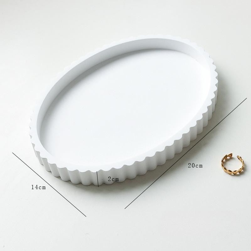 

Gypsum Jewelry Showcase Tray Exquisite Jewellery Storage Pallet Jewelers Bracelet Displays Salver Live Pictures Display Props