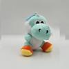 24pcs/lot 10cm Super Bros Yoshi Plush Toys key chain Yoshi Dragon Soft Stuffed Dolls bag charms gifts