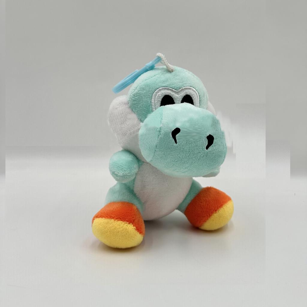 24pcs/lot 10cm Super Bros Yoshi Plush Toys key chain Yoshi Dragon Soft Stuffed Dolls bag charms gifts