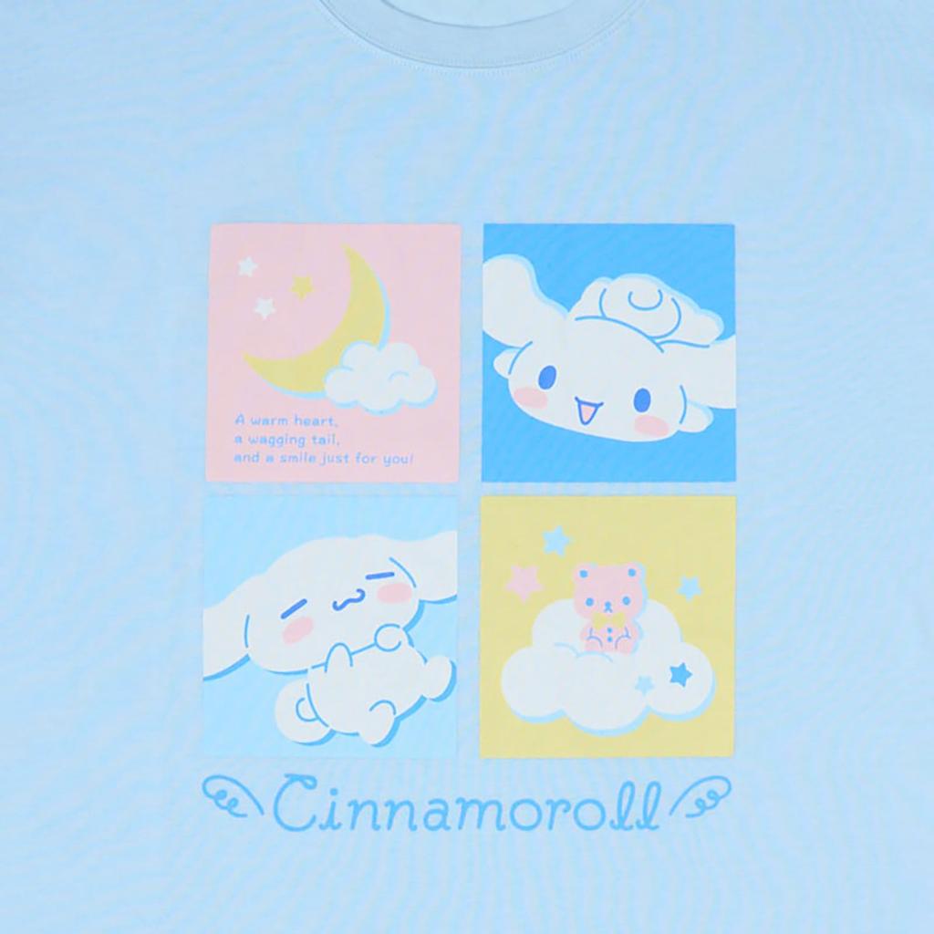 Sanrio Oversized Cinnamoroll Polyurethane 607827 (SANRIO) T-Shirt Body 65% Polyester, 35% Cotton; Rib 62% Polyester, 33% Cotton, 5%
