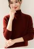 Winter 2025: Loose Casual Wool Sweater with Half-High Collar & Rolled Hem