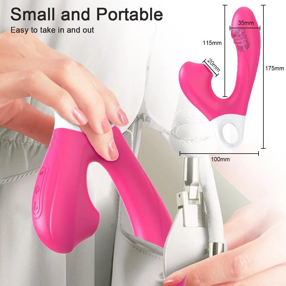 Powerful Dildo Vibrators Female for Clit Sucker Clitoris Vacuum Stimulator G-Spot Massager Adults Goods Sex Toys for Women