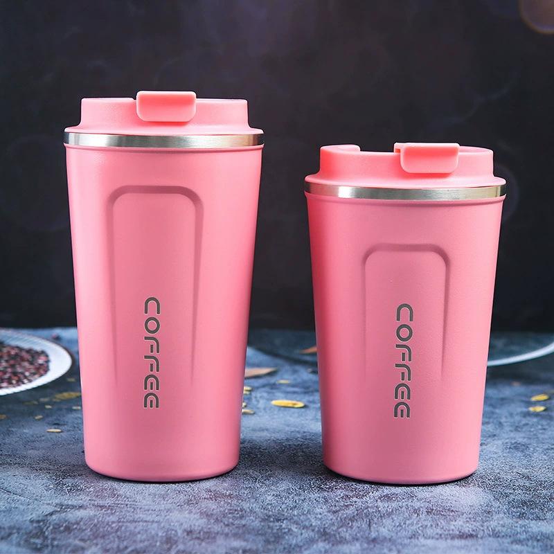 

Simple Stainless Steel Coffee Cup Double-Layer Vacuum Thermos Cup Car Portable Gift Water Cup 380ml