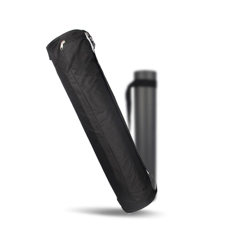 SANFAN Custom Logo Printed Polyester Black Fitness PU Rubber Yoga Mat Backpack Waterproof Yoga Bags With Shoulder Strap чёрный