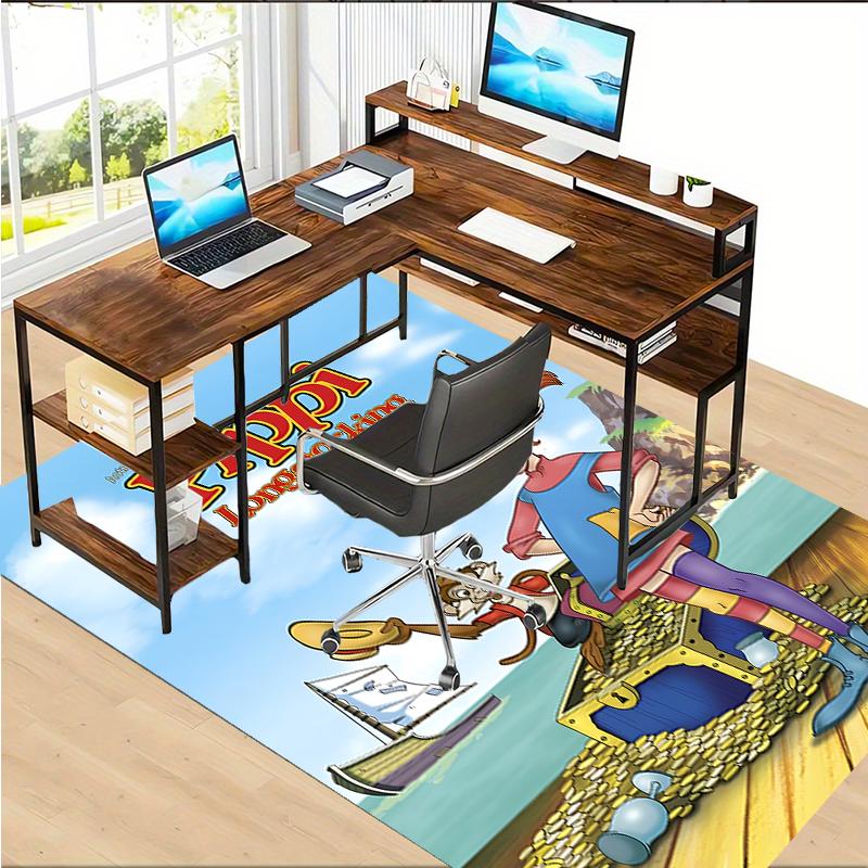 Pippi Longstocking Polyester Carpet, Soft Indoor Mat for Office Chair, Living Room, Computer Desk - Decorative Home Office Rug Design