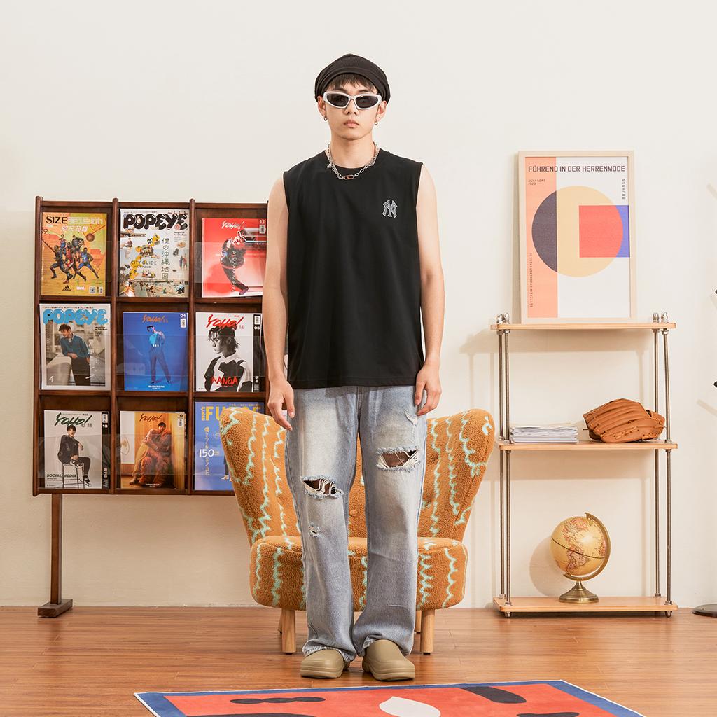 New MLB New York Yankees Tank Tops Unisex Black 3ATKB0233-50BKS