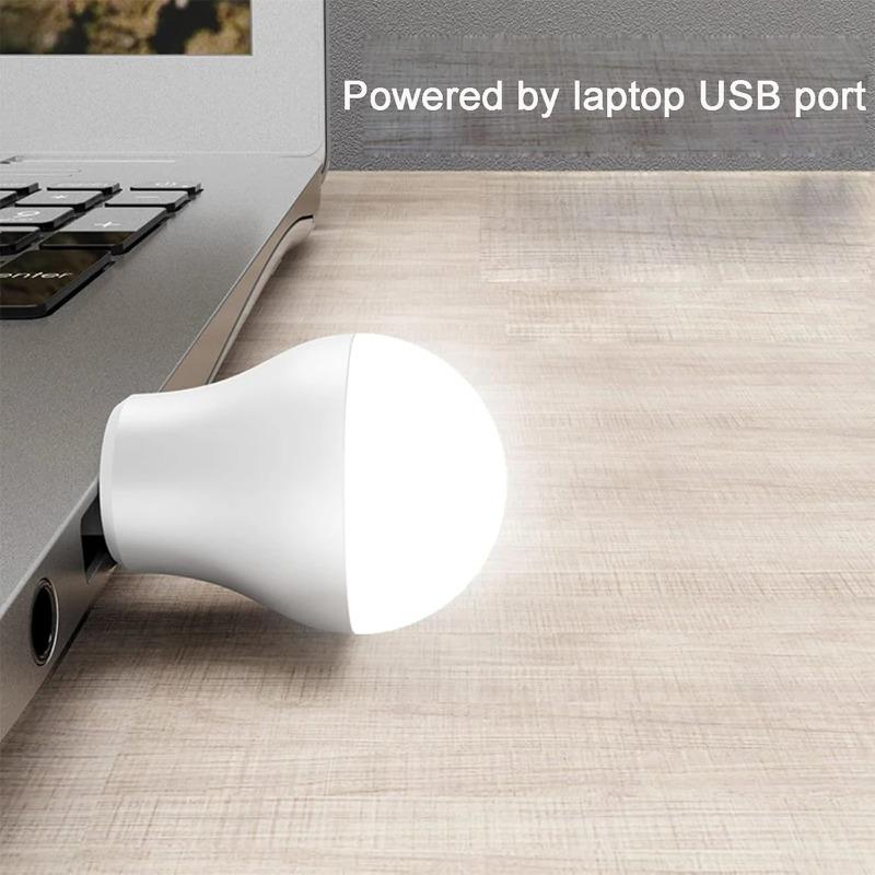 10 Packs Mini Portable Cool White USB LED Night Light, Eye Protection Book Reading Lamp, Interior Bedside Lighting Small Bedroom Room USB Plug Lamp