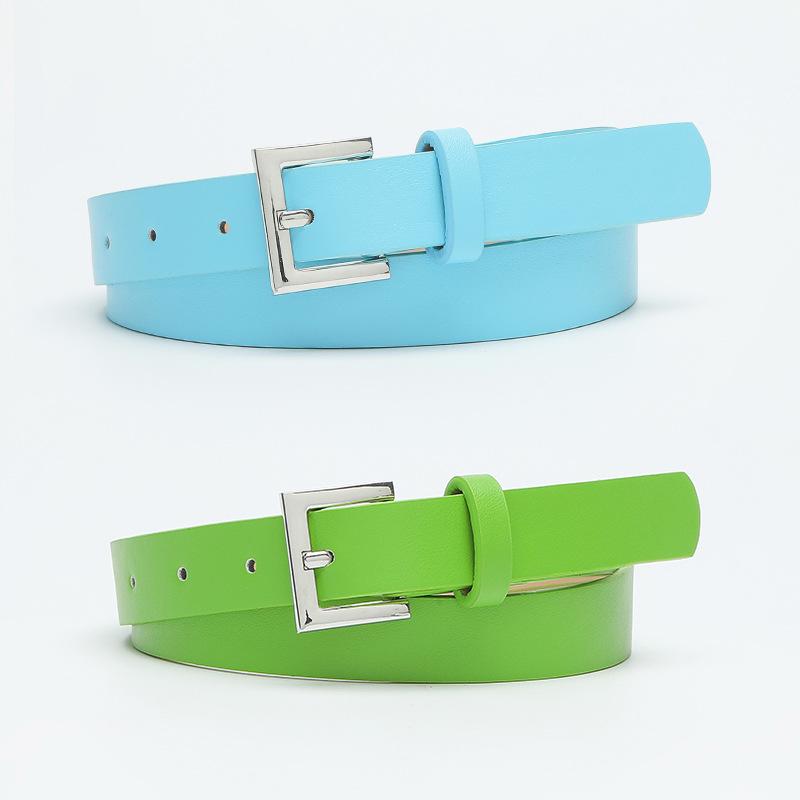 Women'S Pin Buckle Belt Simple Dress Decorative Belt Women'S Jeans Belt