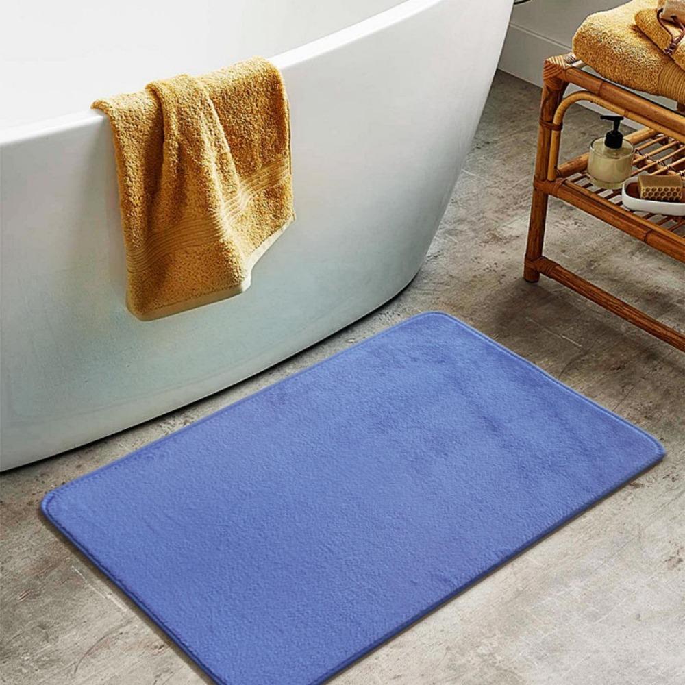 Coral Fleece Emboss Bathroom Cashmere Thickening Mat Bath Non-slip Carpets In Wash Basin Bathtub Side Floor Rug Shower Room Doormat Memory Foam 3D Pad