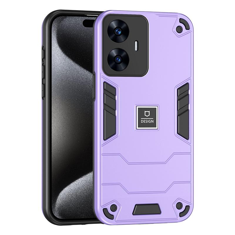For Realme C51 C53 C55 Armor Magnetic Hard PC Phone Case For Realme C53 For Realme C55 Lens Protection Shockproof Cover