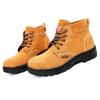 3537 Men's High-Top Cowhide Safety Shoes with Soft Sole & Steel Toe: Anti-Smash & Puncture-Resistant for Construction & Welding