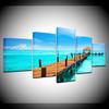Canvas Painting Tropical island natural scenery 5 Pieces Wall Art Painting Modular Wallpapers Poster Print Home Decor