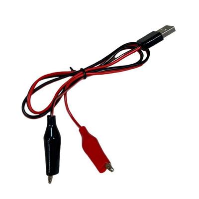 1~10PCS Alligator Cilps To USB Plug Test Cable Lead Jumper Wire Battery Dual Probe 24mm Crocodile Clip for Multimeter Measure