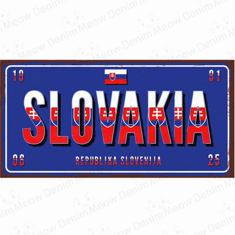 Country Metal Sign Tin Plate, France, Russia, Car, Garage, Club Decoration, Spain, Poland, London, Portugal, Korea Plate, N397