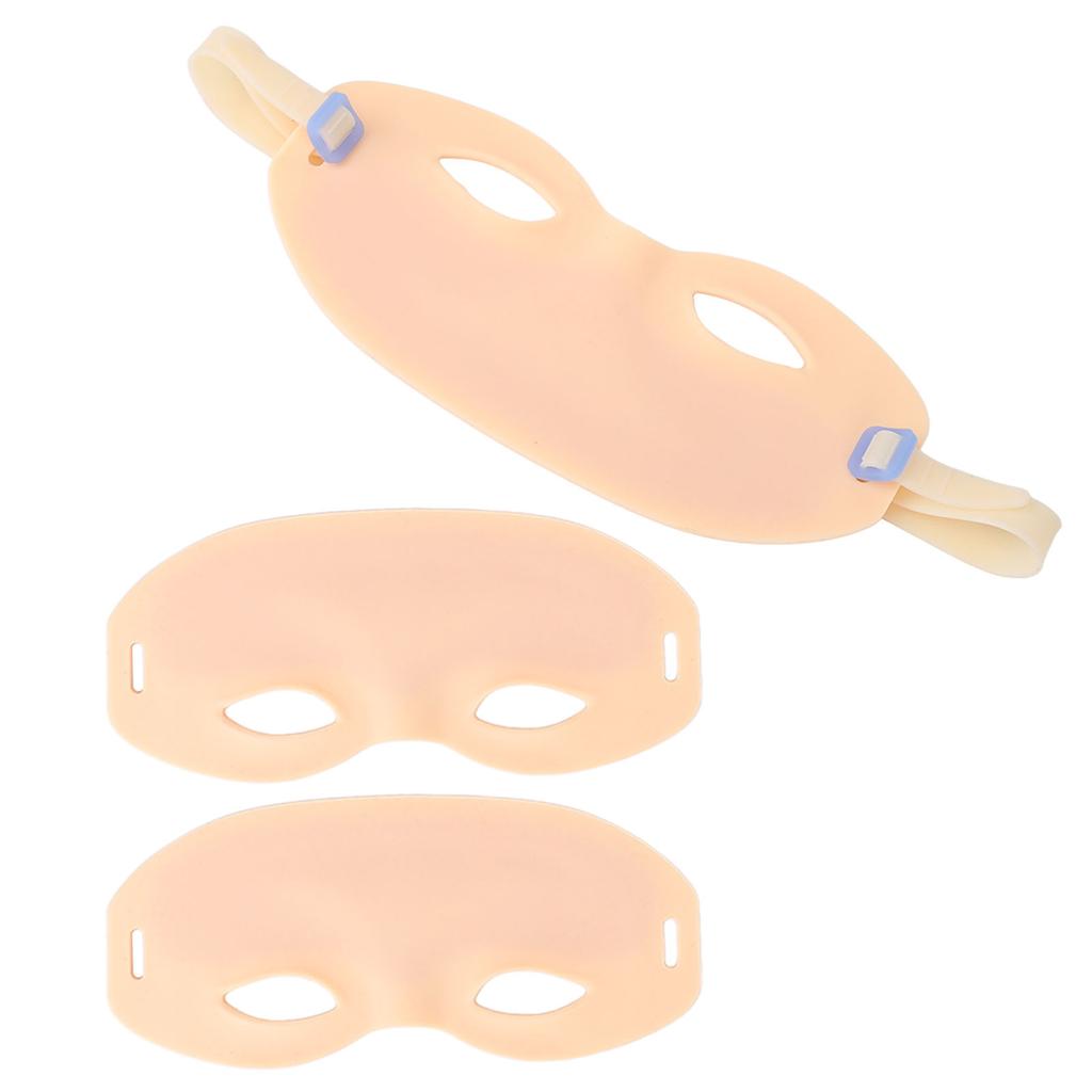 3 ks Microblading Cvičná kůže Silikonová Plyšová s Elastickou Nastavitelnou Páskou Nositelná Čelenka pro Cvičení Tetování Obočí