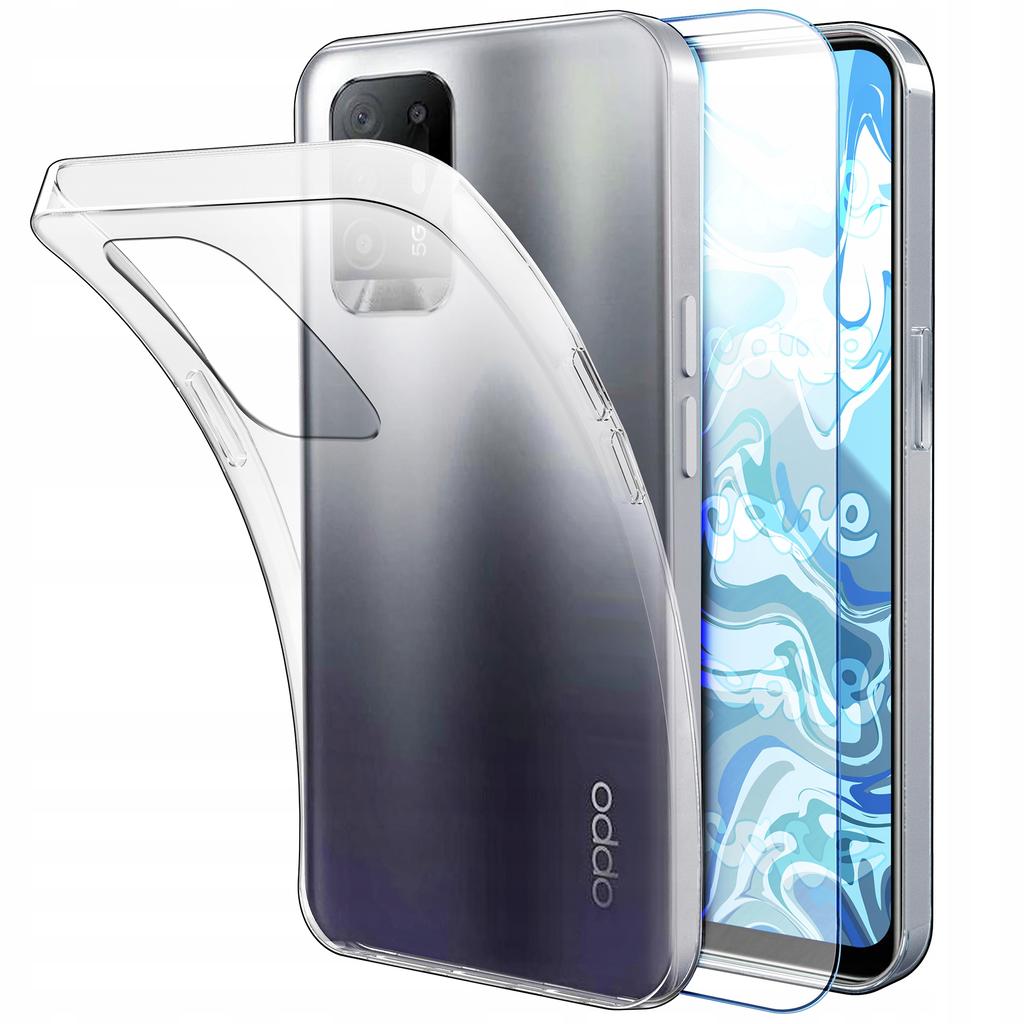 Case for OPPO A94 5G TRANSPARENT CLEAR CASE + 9H Glass