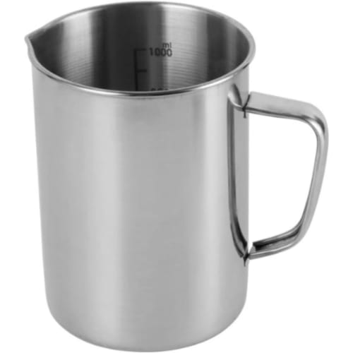 FiveLn Stainless Steel Heat-Resistant Measuring Cup, 500/1000/2000 Ml, Large Capacity with Graduated Measuring Cup, Commercial Grade, Can Also Be Used