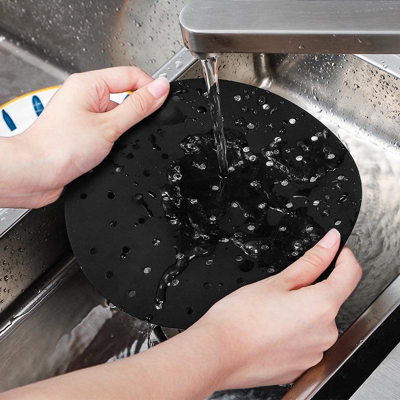 Cookware Reusable Air Fryer Lining Non-slip Silicone Pad Air Fryer Supplies Square Air Fryer Accessories Kitchen Tools Gadgets