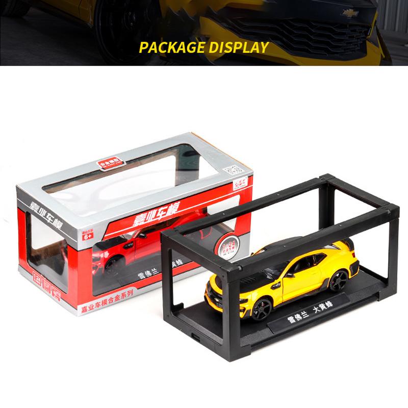 Camaro-Druckgussauto-Modellspielzeug im Maßstab 1:24, zurückziehbares Spielzeugfahrzeug mit Ton und Licht für Kinder, Kleinkinder, Jungen und Mädchen, Geschenkkollektion