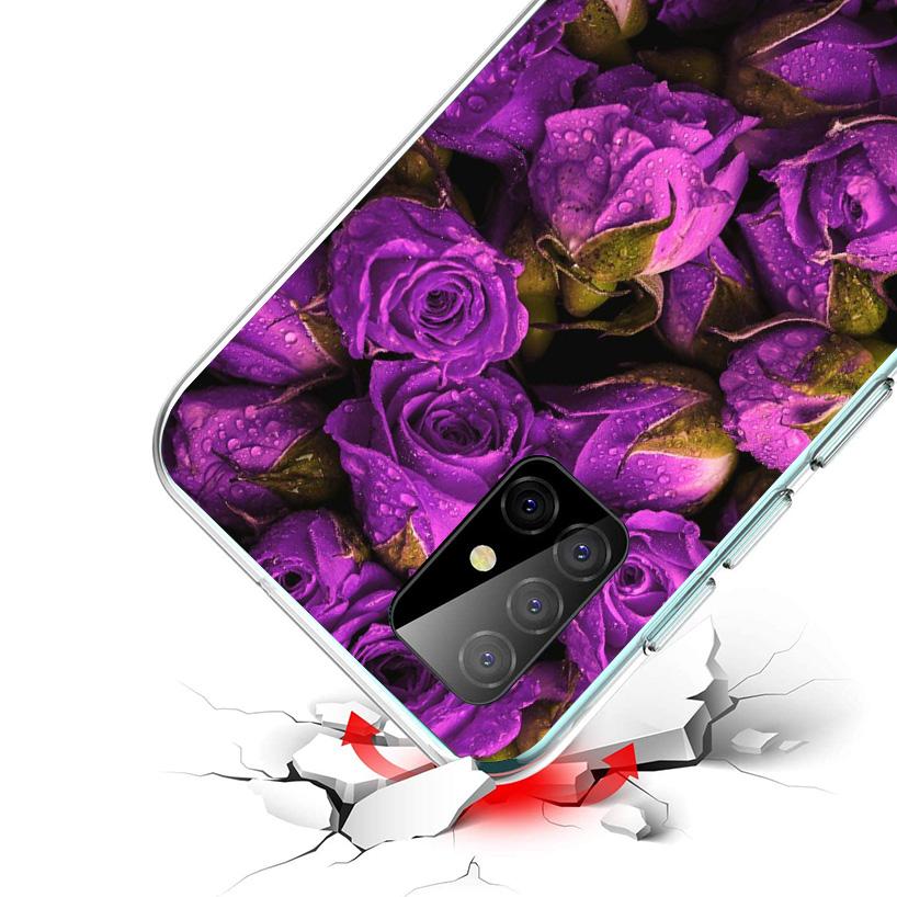 Purple Lavender Flowers Phnoe Case for Samsung Galaxy A12 A22 A32 A42 A52 A51 A50S A20S A10S A41 A31 A21S A40 A30S A20E A71 A70