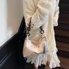 Retro Beige Embroidery Handbag Women Beaded Handle Large Capacity Shoulder Bag Ladies Elegant Luxury High End Underarm Bags