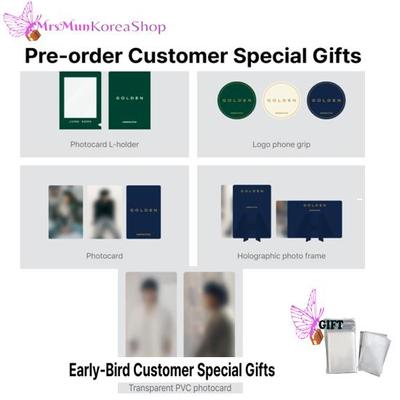 BTS Jungkook Golden Weverse Early Bird Gift and POB Photo and Photocards