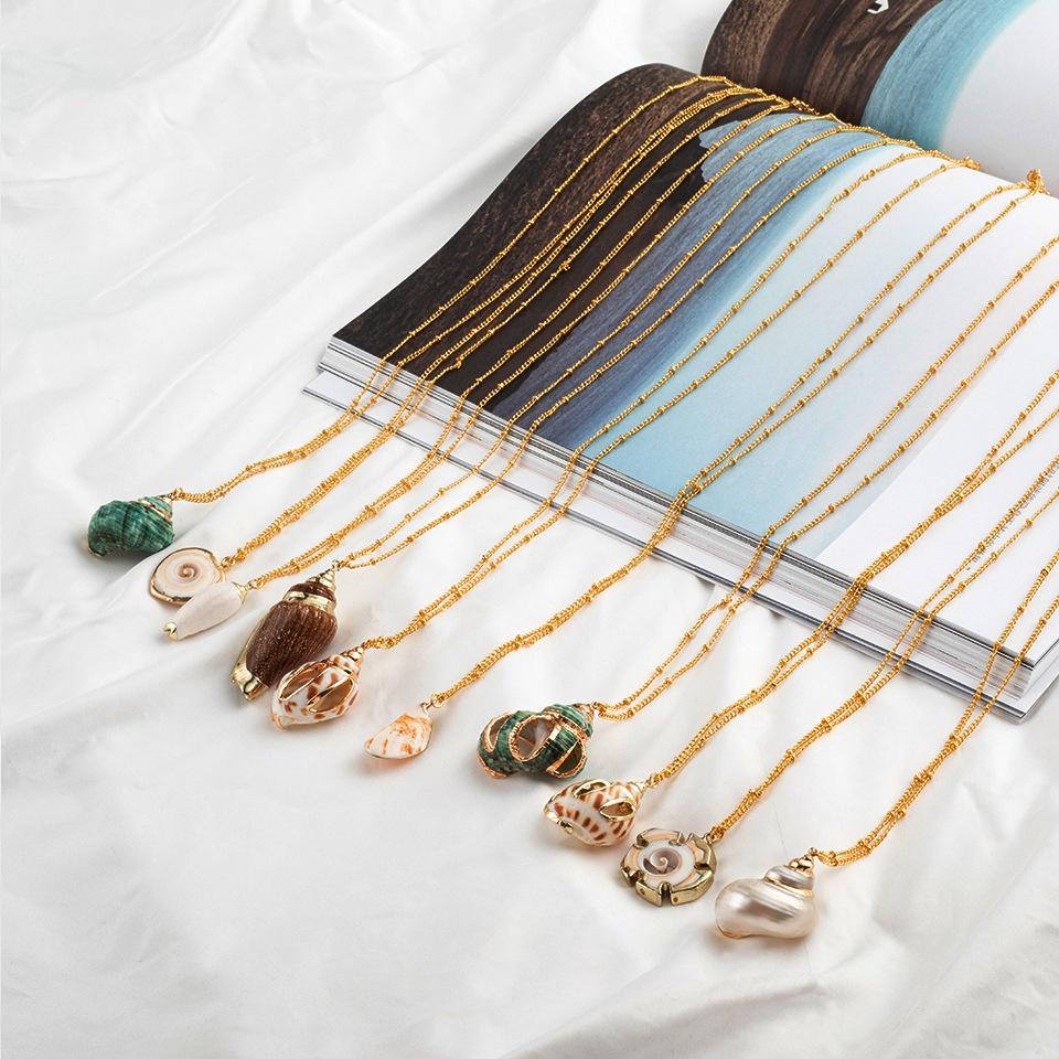 Natural Shell Series Jewelry Cute Style Small And Fresh Shell Pendant Necklace Female Personality Clavicle Chain