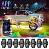 RGB LED Rock Lights 8 Pods 192 LEDs Bluetooth APP Control Music Sync