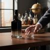10x DANIEL Glass Bottles 500 ml OMBRE black and transparent for vodka