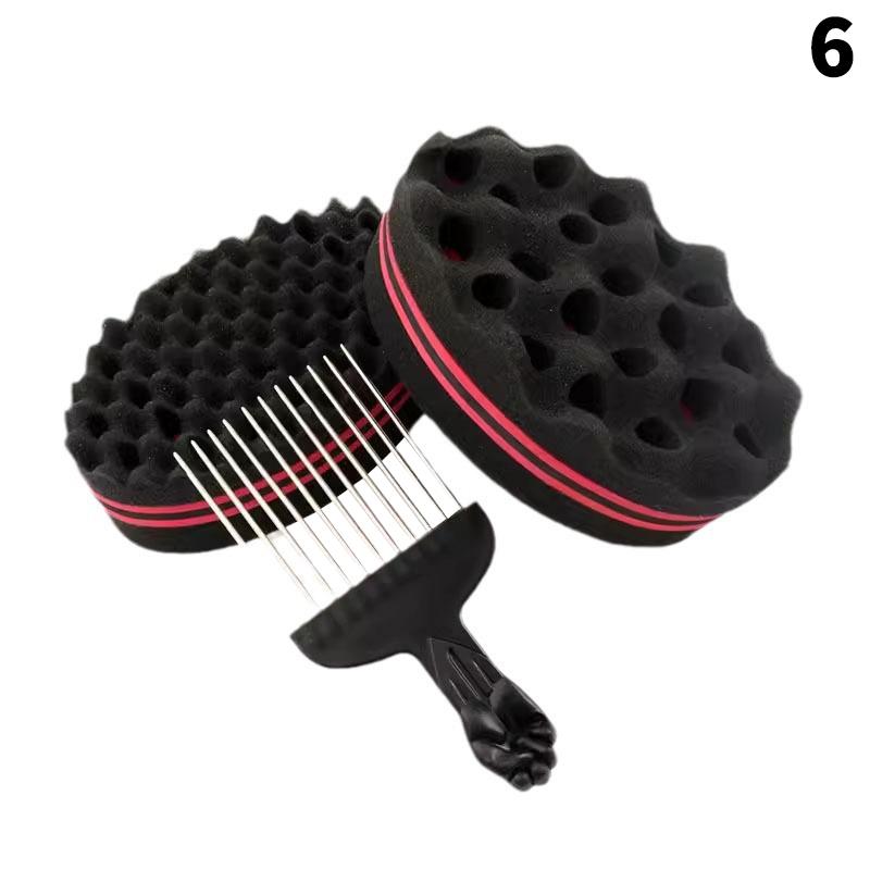 Friseursalon Herren Haarflechter Twist Schwamm Handschuhe Afrikanisches Haar Styling Gabel Kamm Haar Locken Schaumstoff Für Salon Friseurbedarf