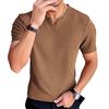 Herren T-Shirt V-Ausschnitt Kurzarm T-Shirt Einfarbig Slim Fit Weich Atmungsaktiv Sommer Casual Tops Alltagskleidung