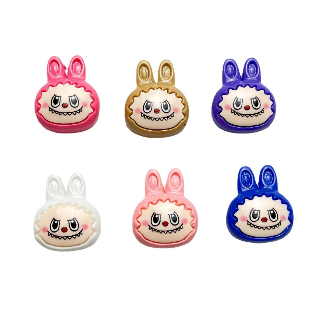 Cartoon Rabbit Ears Resin Decorative Accessories for DIY: Glue, Phone Case, Magnet, Keychain Ornaments
