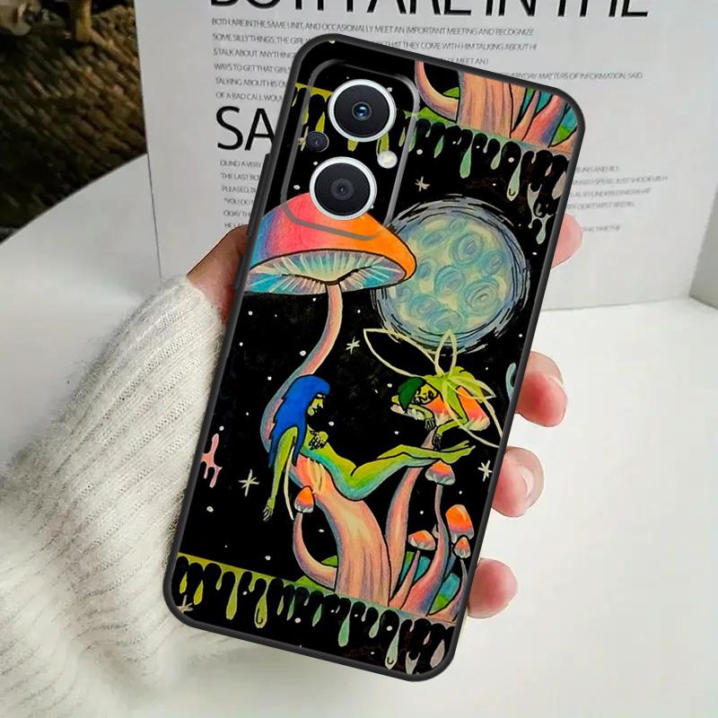 Psychedelic Mushrooms Florals Phone Case For OPPO Reno 8T 14F 13 F 12 11 10 14 Pro 7 8 Lite OPPO Find X8 X6 X5 X9 Pro Cover