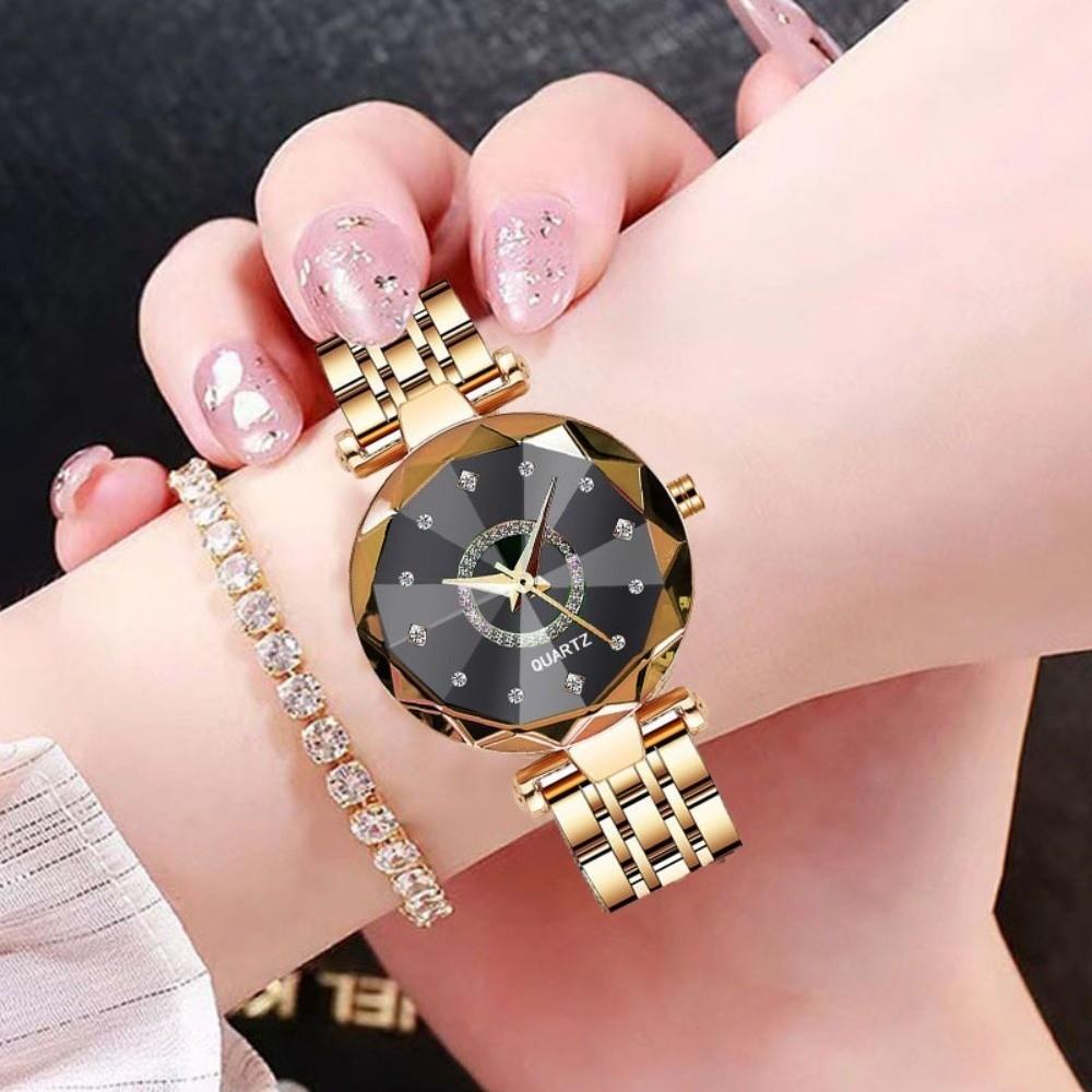 Fashion Stainless Steel Ocean Star Watch Polished Jewelry Accessories Quartz Watch Bracelet Ladies' Wristwatch Business
