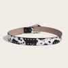 Vintage Leopard Print Belt Gothic Y2k Waist Belt Personality Rivet Waist Belt  Jeans Decoration