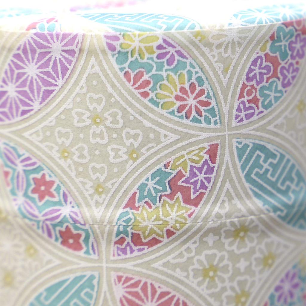 Kyoto Katsugu Japanese Paper Tea Made in Japan Brown with a Light Shippo Canister, (Light Pattern)