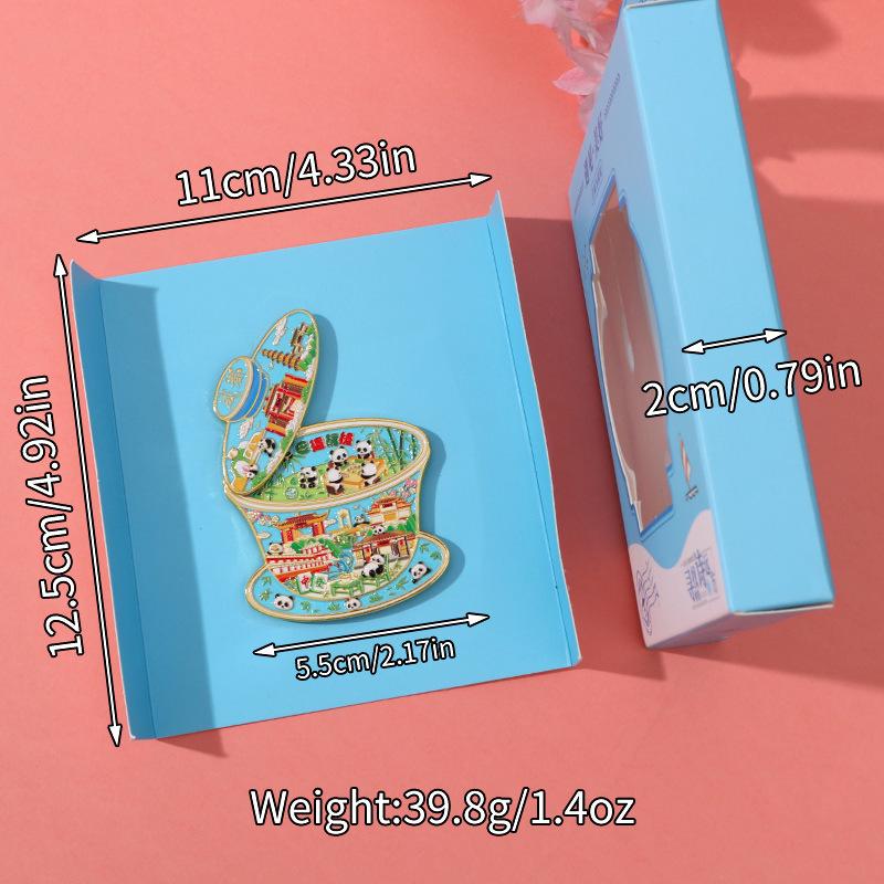 Chengdu Panda Refrigerator Magnet - Exquisite Metal Souvenir for Personal Use and Gifts