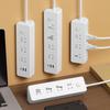 Multi-Port Triangular Power Strip with USB & Cord for Dorms