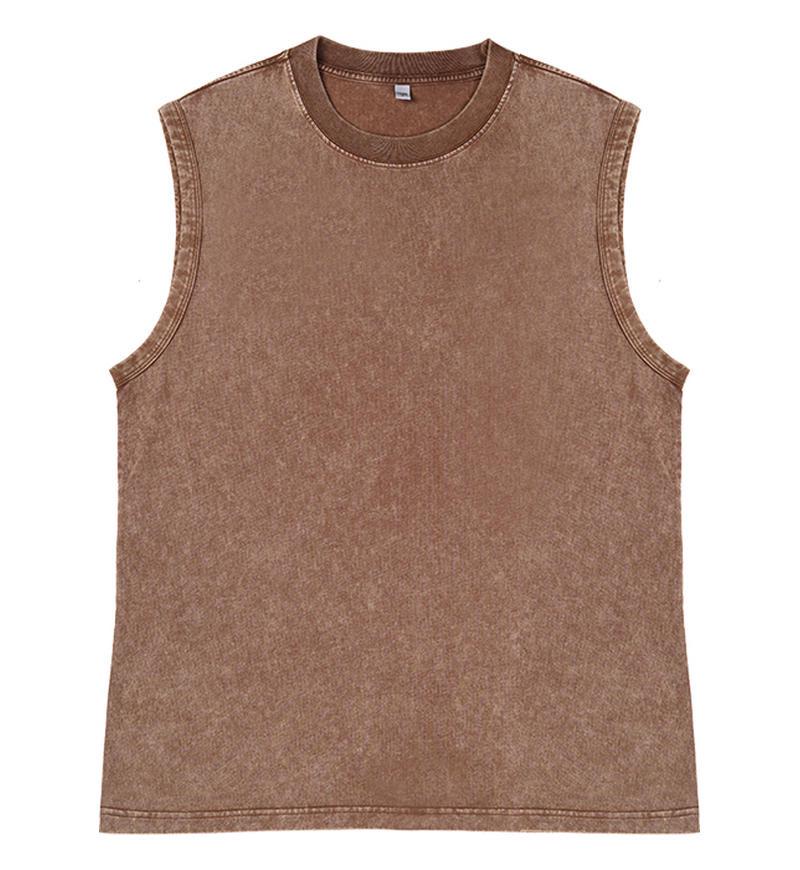 230g Unisex Heavyweight Distressed Vintage Cotton Sleeveless T-Shirt