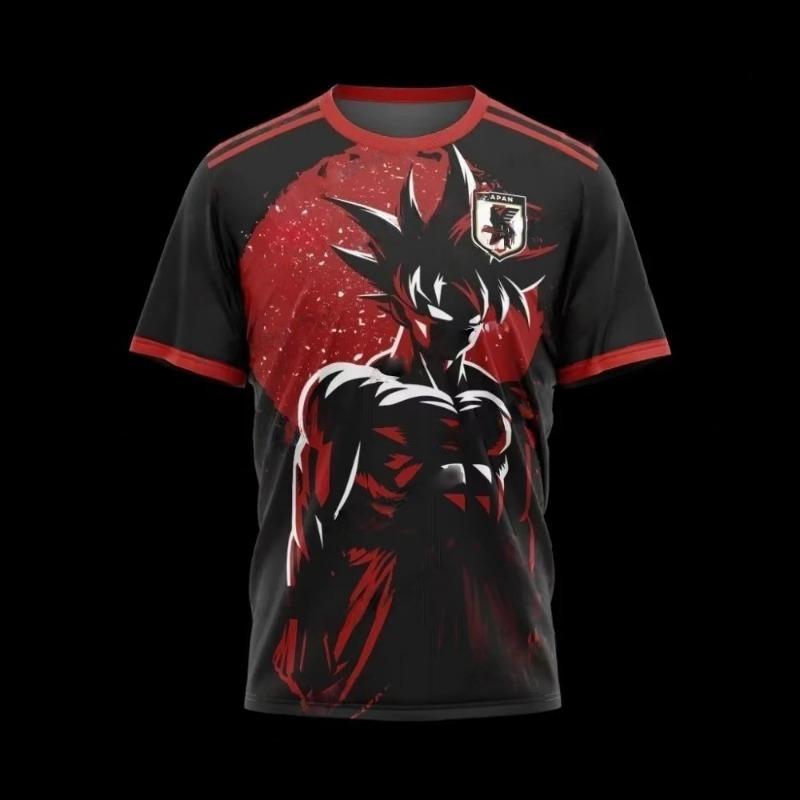 2026 Summer Dragon Ball Retro Fitness T-shirt Men's Oversized 3D Printed Short-sleeved Family Unisex Children's Sports Shirt