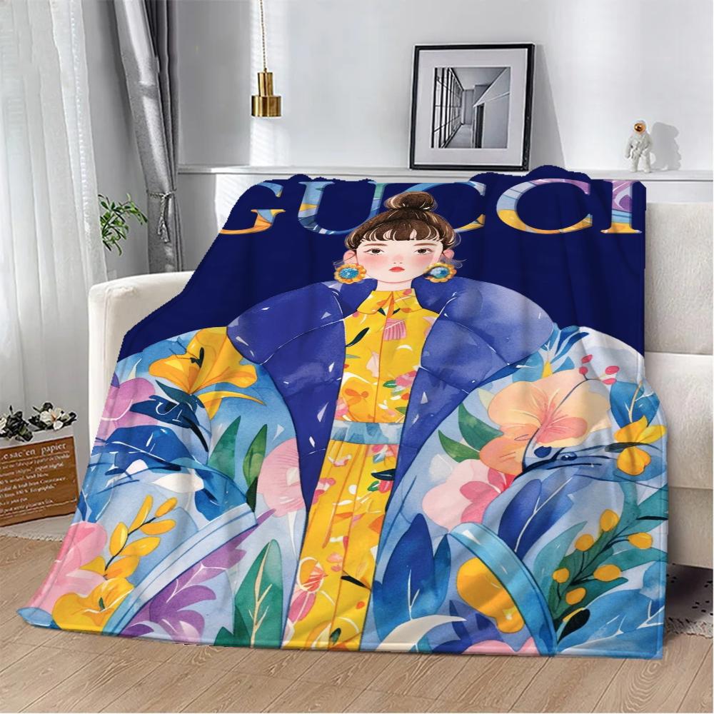 Gucc Bed Throw Blanket Luxury Bedding Fluffy Soft Blankets Sofa Decoration Beach Towel Interior for Home Knitted Plaid Knee Nap