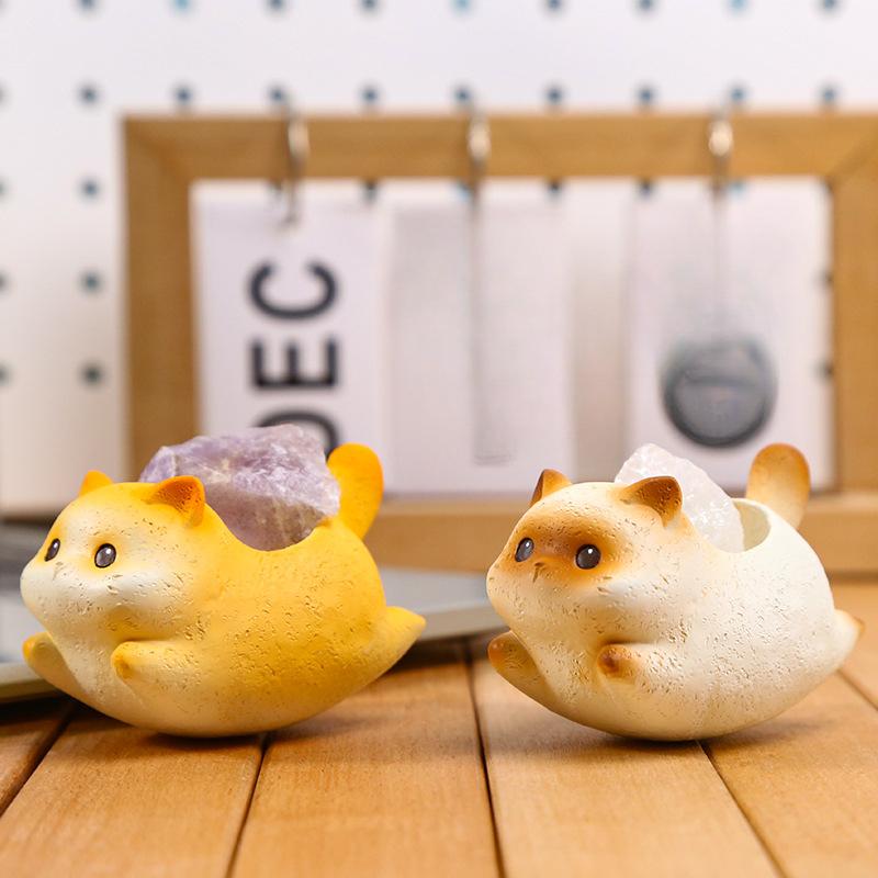 Kristallornamente für Zuhause Wohnzimmer Tischdekoration Harzhandwerk Cartoon und Niedliche Harzornamente