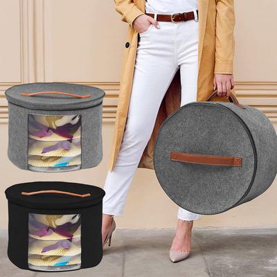 Borsa portaoggetti in feltro Scatola portaoggetti Custodia antipolvere Articoli per la casa Articoli vari Cappelli Secchiello Organizzatori per vestiti Grande capacità Borse da viaggio