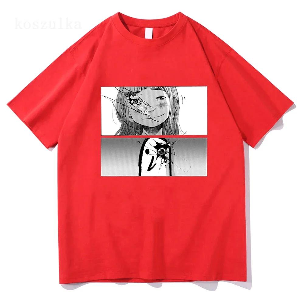 Summer men's anime-related Oyasumi- Punpun cartoon character pattern printed T-shirt, high-quality pure cotton streetwear