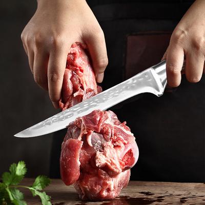 Coltello da cucina Coltello per disosso Coltello da macellaio con motivo laser Damasco Coltello da macellaio per ossa in acciaio inossidabile Carne Frutta Verdura Pesce Coltello da chef