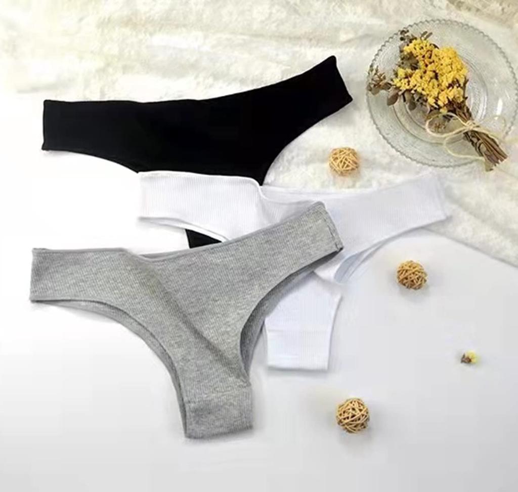 Jasfiuay Comfortable and Women's T-Back Panties, 100% Cotton, Breathable, Sexy, Athletic, Butt-Lifting, Shapewear, Antibacterial, 3-Pack (XL)